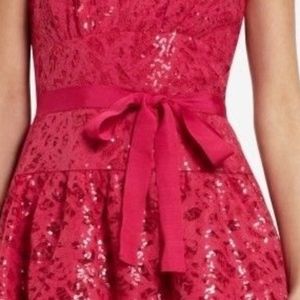 BCBGMAXAZRIA Azria Katarina Sequin Bow Open Back *